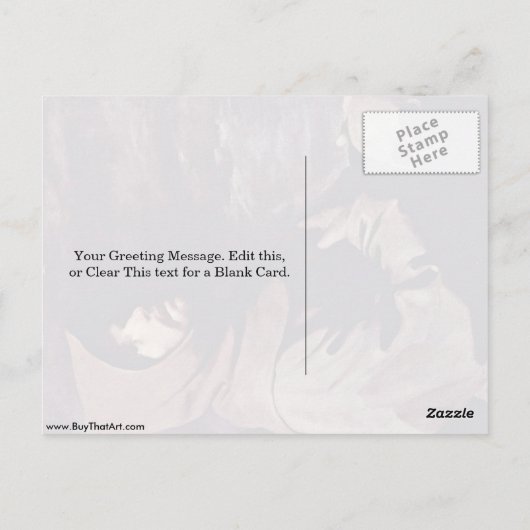 St. Francis met schedel door Zurbaran de Francisco Briefkaart (Achterkant)