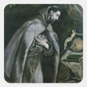 St. Francis of Assisi, 1580-95 Vierkante Sticker