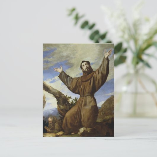 St. Francis of Assisi 1642 Briefkaart (Staand voorkant)