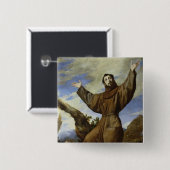St. Francis of Assisi 1642 Vierkante Button 5,1 Cm (Voorkant /achterkant)