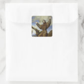 St. Francis of Assisi 1642 Vierkante Sticker (Tas)