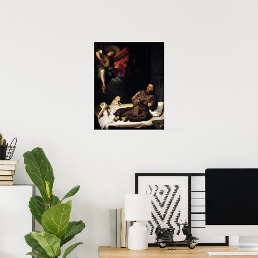St Francis of Assisi Angel Visitation Poster (Thuiskantoor)