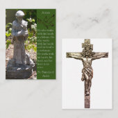 St. Francis of Assisi-Artists - Prayer Card (Flat) Visitekaartje (Voorkant / Achterkant)