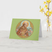 St. Francis of Assisi (BK 002) Blanco groet Kaart (Gele Bloem)