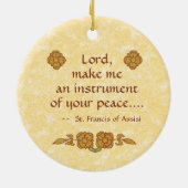 St. Francis of Assisi (BK 002) Keramisch Ornament (Achterkant)