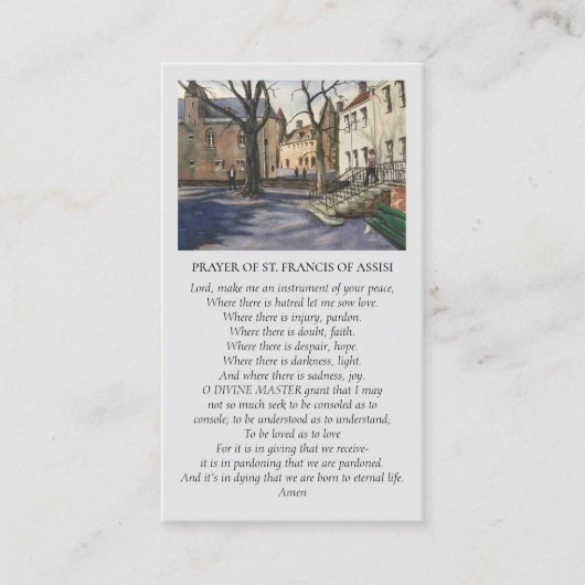 St. Francis of Assisi Bruges Scenic View Visitekaartje (Voorkant)