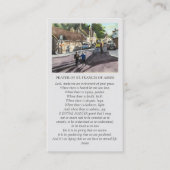 St. Francis of Assisi Bruges Violet Yellow Blue Visitekaartje (Voorkant)