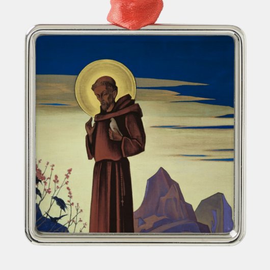 St Francis of Assisi (Christelijk Saint) Metalen Ornament (Voorkant)