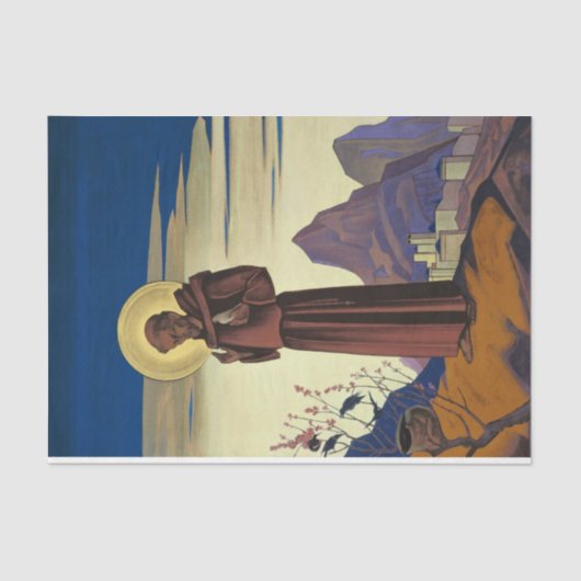 St Francis of Assisi (Christelijk Saint) Tissuepapier (Voorkant)