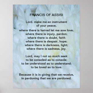 St Francis of Assisi gebed Poster