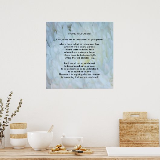 St Francis of Assisi gebed Poster (Keuken)