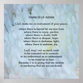 St Francis of Assisi gebed Poster