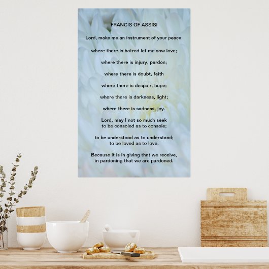 St Francis of Assisi gebed Poster (Keuken)
