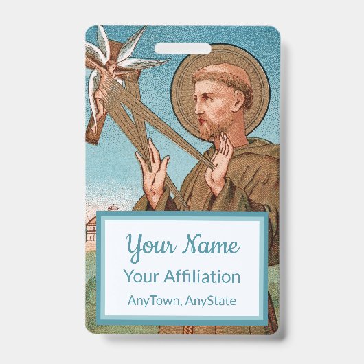 St. Francis of Assisi, Pater Seraphicus (SAU 040) Badge (Voorzijde)