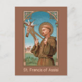 St. Francis of Assisi, Pater Seraphicus (SAU 040) Briefkaart (Voorkant)
