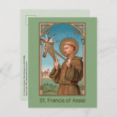 St. Francis of Assisi, Pater Seraphicus (SAU 040) Briefkaart (Voorkant / Achterkant)