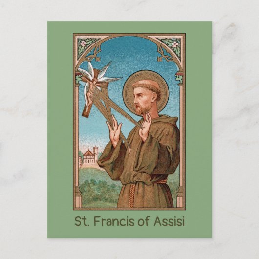 St. Francis of Assisi, Pater Seraphicus (SAU 040) Briefkaart (Voorkant)