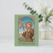 St. Francis of Assisi, Pater Seraphicus (SAU 040) Briefkaart (Staand voorkant)