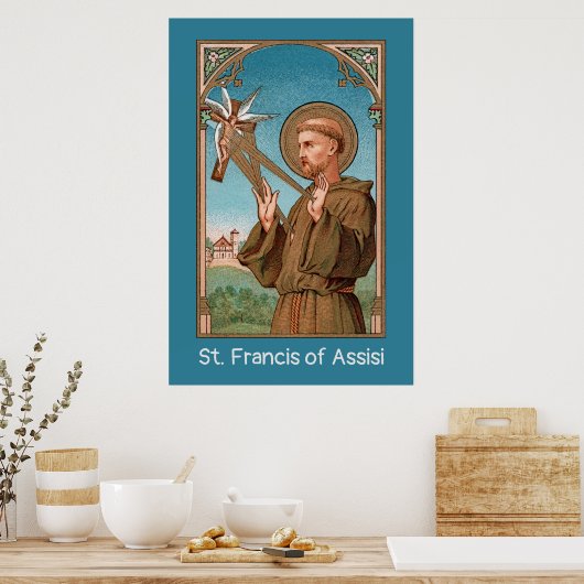 St. Francis of Assisi, Pater Seraphicus (SAU 040) Poster (Keuken)
