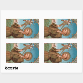 St. Francis of Assisi, Pater Seraphicus (SAU 040) Rechthoekige Sticker