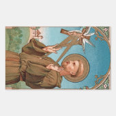 St. Francis of Assisi, Pater Seraphicus (SAU 040) Rechthoekige Sticker (Voorkant)