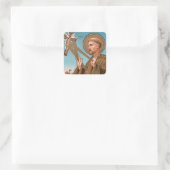 St. Francis of Assisi, Pater Seraphicus (SAU 040) Vierkante Sticker (Tas)