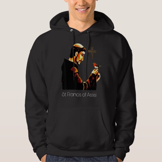 St Francis of Assisi Patron Saint of Animals Catho Hoodie (Voorkant)
