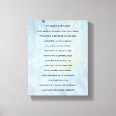 St Francis of Assisi Prayer Canvas Afdruk (Voorkant)