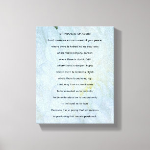 St Francis of Assisi Prayer Canvas Afdruk