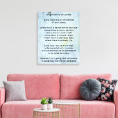 St Francis of Assisi Prayer Canvas Afdruk (Insitu (Woonkamer))