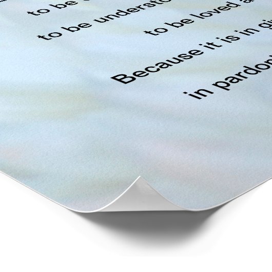 St Francis of Assisi prayer Poster (Hoek)