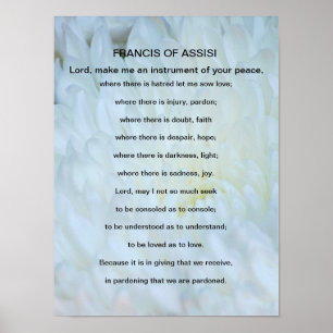 St Francis of Assisi prayer Poster