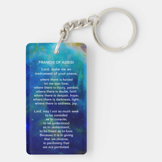 St Francis of Assisi Prayer Sleutelhanger (achterkant)