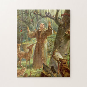 St Francis of Assisi preaching to animals Legpuzzel