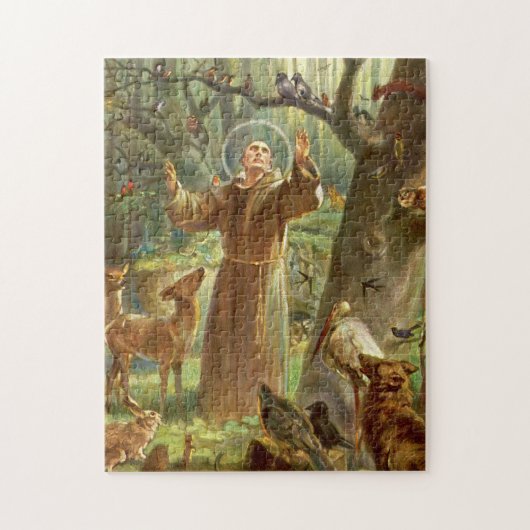 St Francis of Assisi preaching to animals Legpuzzel (Verticaal)