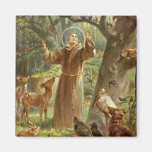 St Francis of Assisi preaching to animals Magneet (Voorkant)