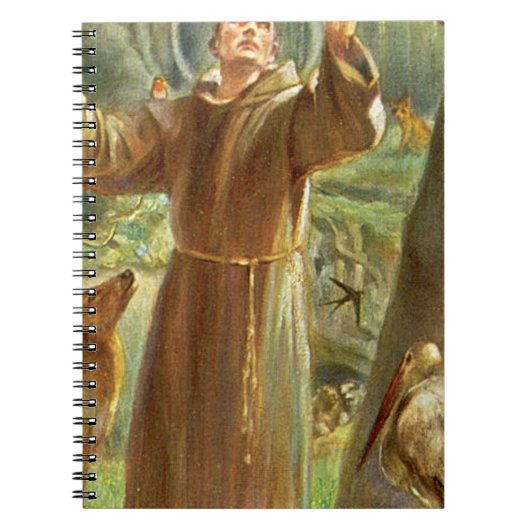 St Francis of Assisi preaching to animals Notitieboek (Voorkant)