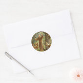 St Francis of Assisi preaching to animals Ronde Sticker (Envelop)