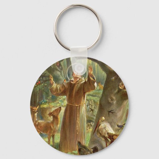 St Francis of Assisi preaching to animals Sleutelhanger (Voorkant)