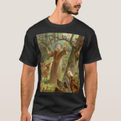 St Francis of Assisi preaching to animals T-shirt (Voorkant)