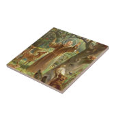 St Francis of Assisi preaching to animals Tegeltje (Zijkant)