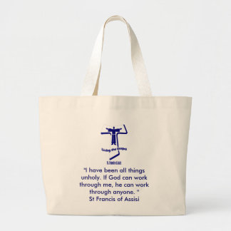 St Francis of Assisi Quote Grote Tote Bag