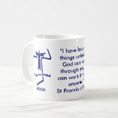 St Francis of Assisi Quote Koffiemok (Voorkant links)