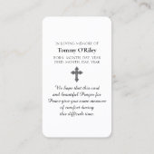 St. Francis of Assisi Red Cardinal Bird Visitekaartje (Achterkant)