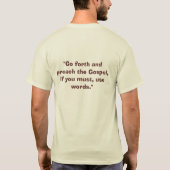 St. Francis of Assisi T-shirt (Achterkant)