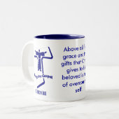 St Francis of Assisi Tweekleurige Koffiemok (Voorkant links)