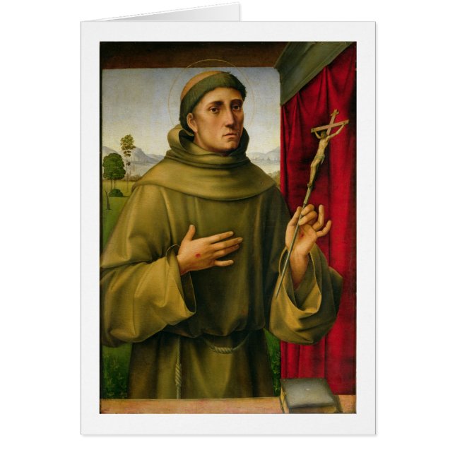 St. Francis of Assissi, c.1490 (tempera op panel) (Voorkant)