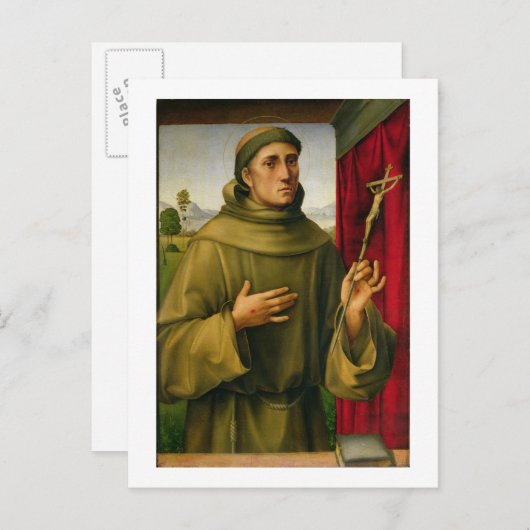 St. Francis of Assissi, c.1490 (tempera op panel) Briefkaart (Voorkant / Achterkant)