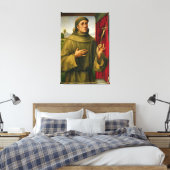 St. Francis of Assissi, c.1490 (tempera op panel) Canvas Afdruk (Insitu (Slaapkamer))