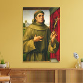 St. Francis of Assissi, c.1490 (tempera op panel) Canvas Afdruk (Insitu (Woonkamer))